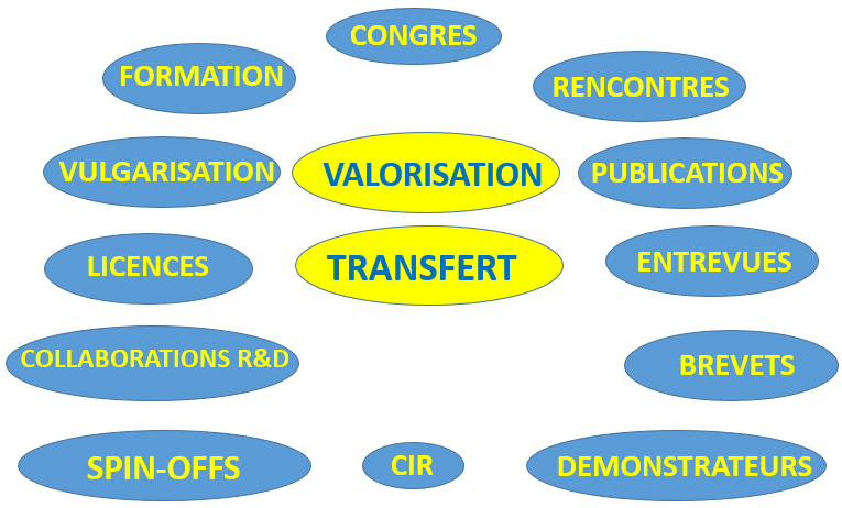 Formes de valorisation et de transfert de la recherche scientifique et technologique