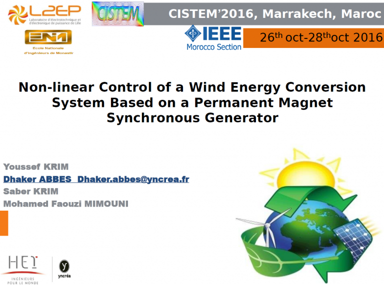 Non-linear Control of a Wind Energy Conversion System Based on a Permanent Magnet Synchronous Generator