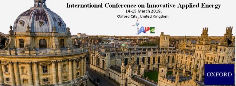 Participation à l’International Conference on Innovative Applied Energy (IAPE’19)
